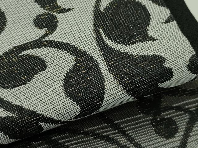 平和屋本店●極上 男性 角帯 花唐草文 金通し地 逸品 未使用 CZAA1679s5