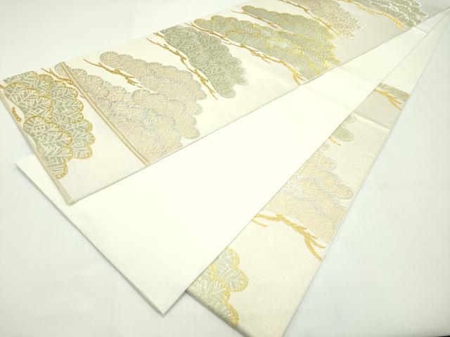 平和屋本店■極上 西陣 川島織物 六通柄 本袋帯 松 金銀糸 逸品 CZAA1704s5