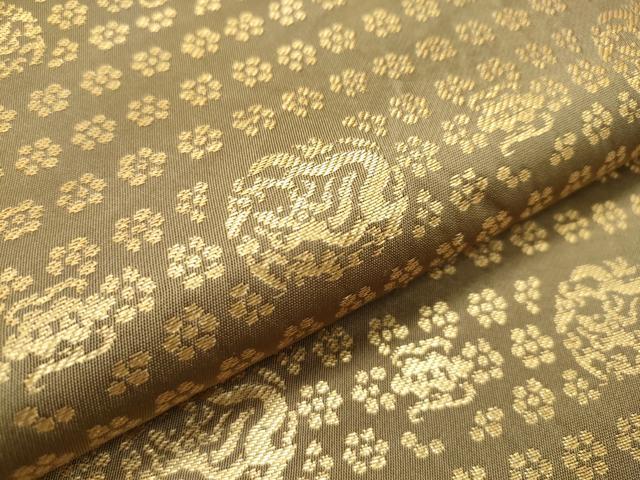 平和屋本店■極上 龍村晋謹製 全通柄袋帯 名物逢坂金欄 金糸 逸品 CZAA1716s5