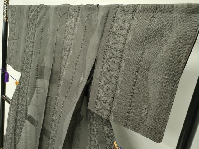 平和屋本店■極上 夏物 本場大島紬 夏大島 泥染め 9マルキ 白新染織謹製 証紙付き 逸品 CZAA1727s5