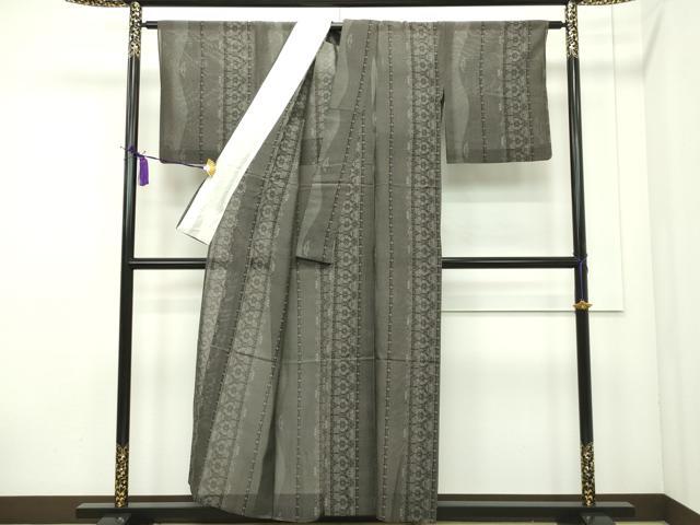 平和屋本店■極上 夏物 本場大島紬 夏大島 泥染め 9マルキ 白新染織謹製 証紙付き 逸品 CZAA1727s5