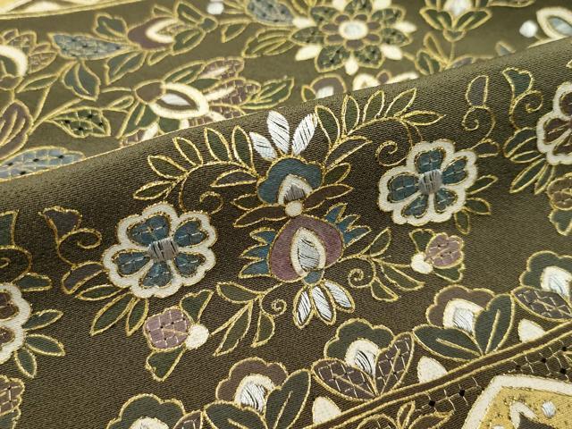 平和屋本店●極上 訪問着 総刺繍 スワトウ刺繍 更紗花文 金糸 ますいわ屋扱い 逸品 CZAA1740s5