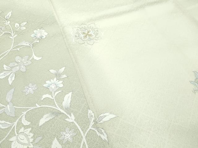 平和屋本店■極上 訪問着・袋帯セット 刺繍 花唐草文 暈し染め 銀彩 逸品 CZAA1741s5