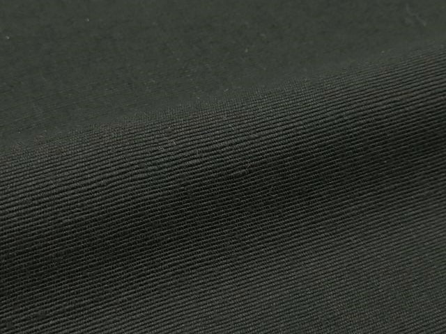 平和屋本店●極上 本場結城紬地 重要無形文化財 八寸名古屋帯 黒地 証紙付き 逸品 CZAA1777s5