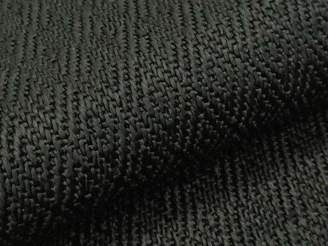 平和屋本店●希少 ざざんざ織 八寸名古屋帯 入子菱 黒地 逸品 未使用 CZAA1796s5