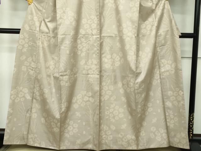 平和屋本店■極上 東郷織物謹製 本場大島紬 白大島 160亀甲 草木染 手織絣 証紙付き 逸品 CZAA1801s5