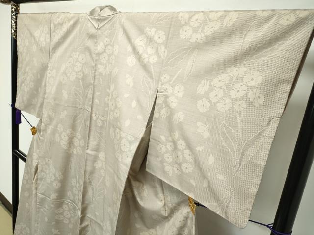 平和屋本店■極上 東郷織物謹製 本場大島紬 白大島 160亀甲 草木染 手織絣 証紙付き 逸品 CZAA1801s5