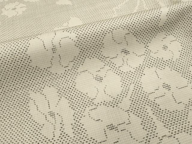 平和屋本店■極上 東郷織物謹製 本場大島紬 白大島 160亀甲 草木染 手織絣 証紙付き 逸品 CZAA1801s5