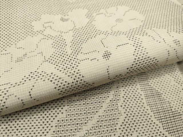 平和屋本店■極上 東郷織物謹製 本場大島紬 白大島 160亀甲 草木染 手織絣 証紙付き 逸品 CZAA1801s5