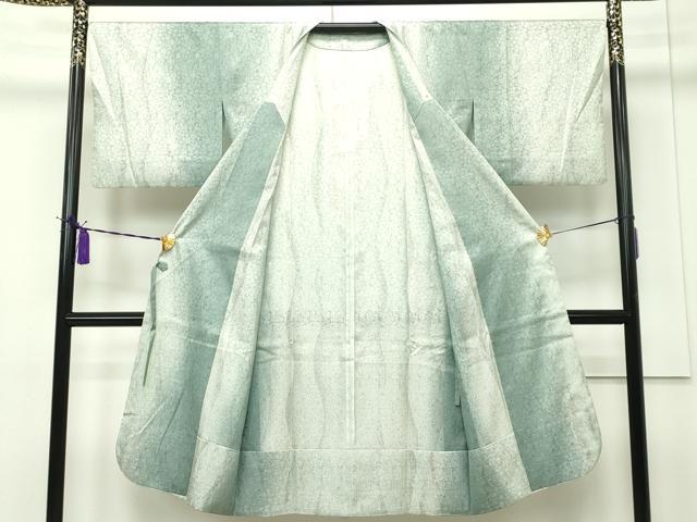 平和屋本店■極上 道行コート ロング丈 スリーシーズン 春夏秋 塵除け 草花紋紗 逸品 CZAA1808s5