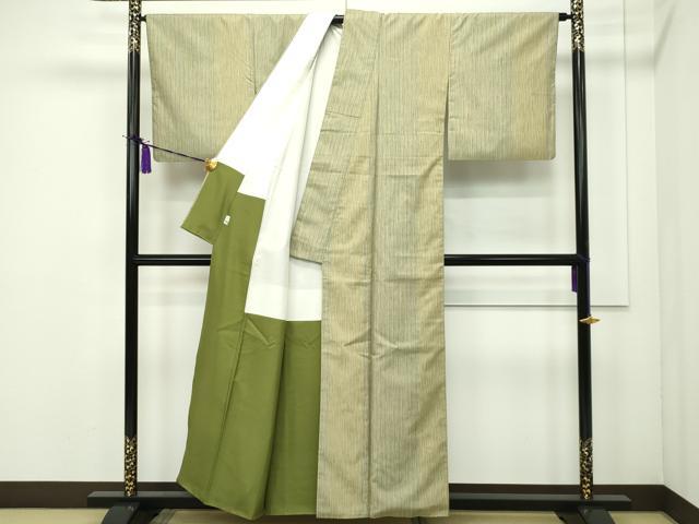平和屋本店■極上 伝統工芸品 伊那紬 手織り 証紙付き 逸品 CZAA1822s5