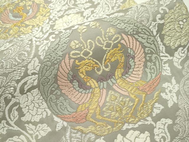 平和屋本店■極上 井関秀男 六通柄袋帯 唐織 鳳凰花唐草文 金銀糸 逸品 CZAA1856s5