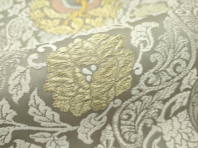 平和屋本店■極上 井関秀男 六通柄袋帯 唐織 鳳凰花唐草文 金銀糸 逸品 CZAA1856s5