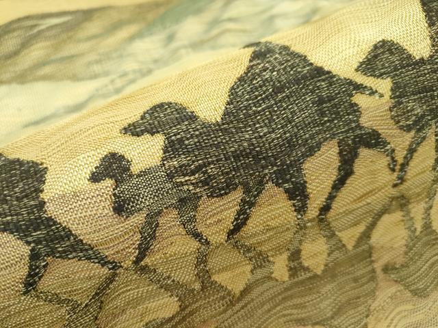 平和屋本店■極上 夏物 太鼓柄袋帯 シルクロード すくい織 逸品 未使用 CZAA1859s5