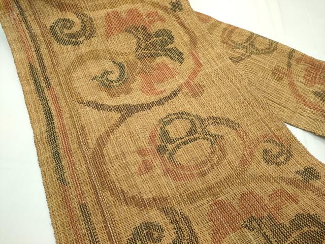 平和屋本店*極上 夏物 八寸名古屋帯 科布 榀木織 唐草文 逸品 CZAA1862s5