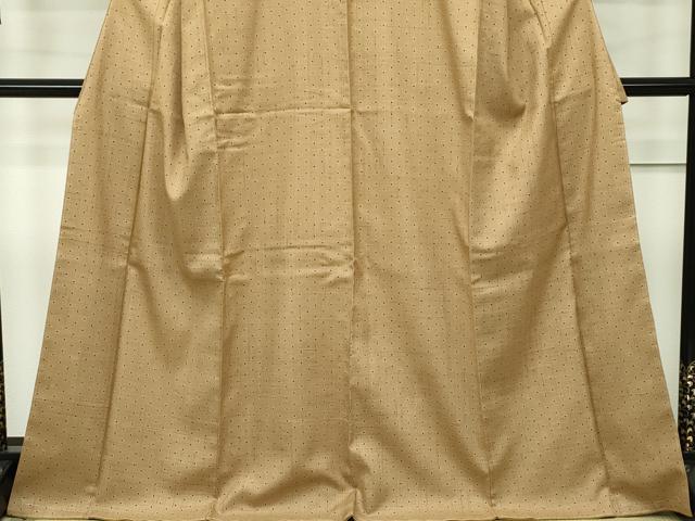 平和屋本店■極上 染織の名門 しょうざん 生紬 柿渋染 証紙付き 逸品 未使用 CZAA1882s5