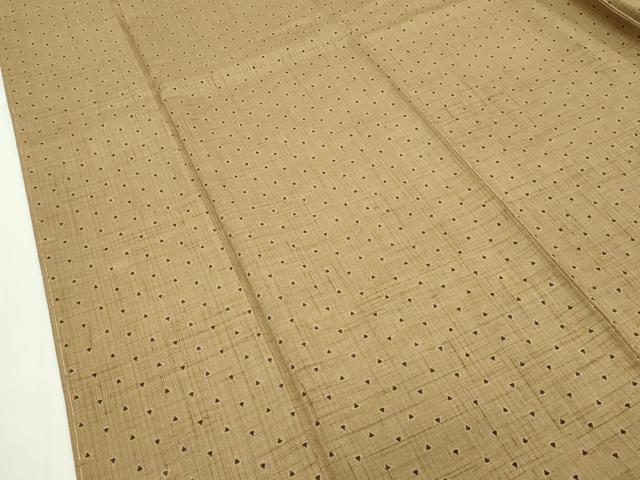 平和屋本店■極上 染織の名門 しょうざん 生紬 柿渋染 証紙付き 逸品 未使用 CZAA1882s5