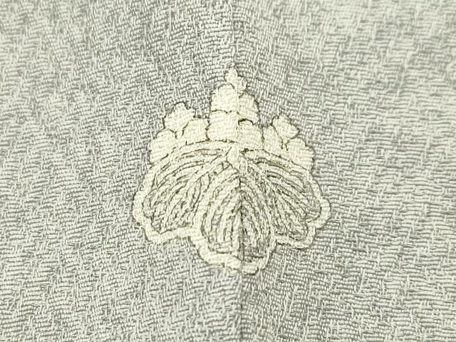 平和屋本店■極上 京友禅の第一人者 松井青々 訪問着 駒刺繍 草花丸文 金銀彩 茶鼠色地 逸品 CZAA1891s5