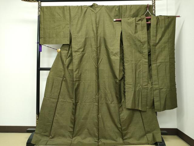 平和屋本店■極上 本場大島紬 単衣 アンサンブル 袖なし羽織 120亀甲 逸品 CZAA1895s5
