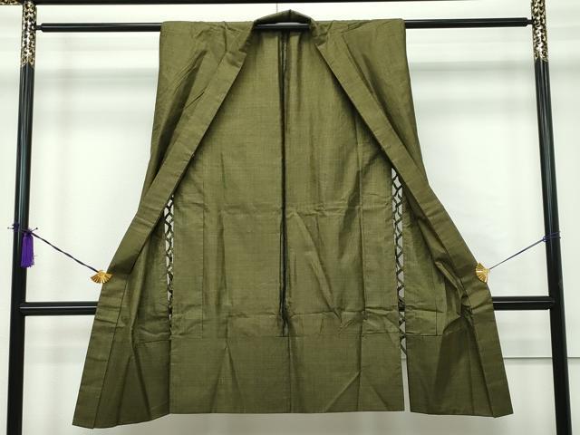 平和屋本店■極上 本場大島紬 単衣 アンサンブル 袖なし羽織 120亀甲 逸品 CZAA1895s5