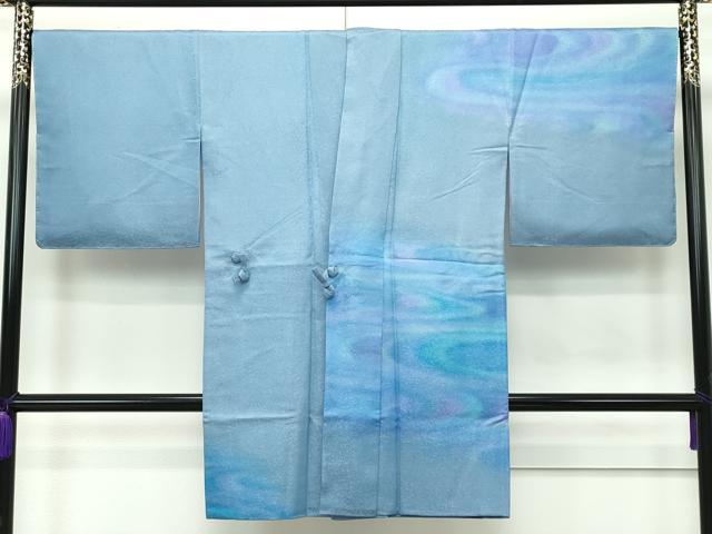 平和屋本店■最高級 二代目 久保田一竹 幻の辻が花 道行コート ロング丈 絞り 暈し染め 金通し地 逸品 未使用 CZAA1904s5