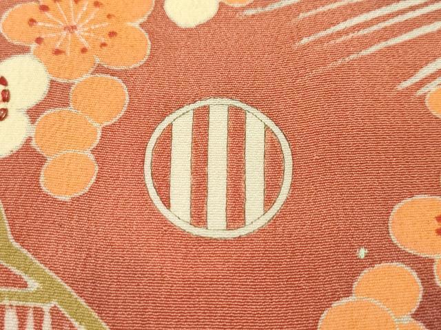 平和屋本店■極上 アンティーク 大正ロマン 振袖 刺繍 飛鶴花松文 金糸 逸品 CZAA1911s5