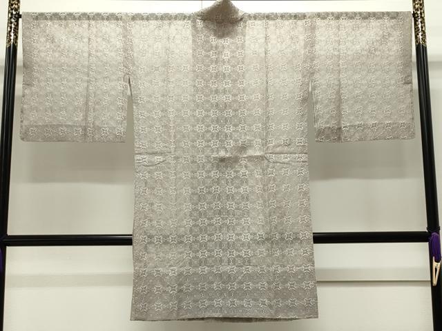 平和屋本店■極上 道中着 オーガンジー スリーシーズン 春夏秋 塵除け ロング丈 生壁色地 逸品 CZAA1935s5