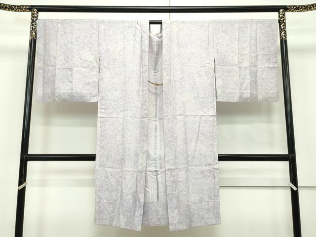 平和屋本店■極上 スリーシーズン 春夏秋 長羽織 塵除け 紋紗 花唐草地紋 羽織紐付き 逸品 CZAA1957s5