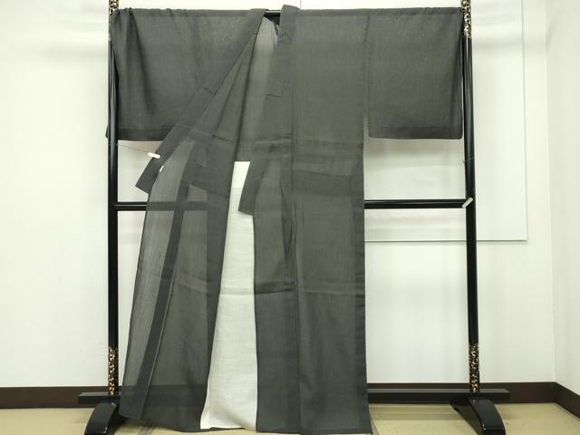 平和屋本店■極上 夏物 男性 銀座もとじ キングサイズ 上布 縞 麻 逸品 CZAA2007s5