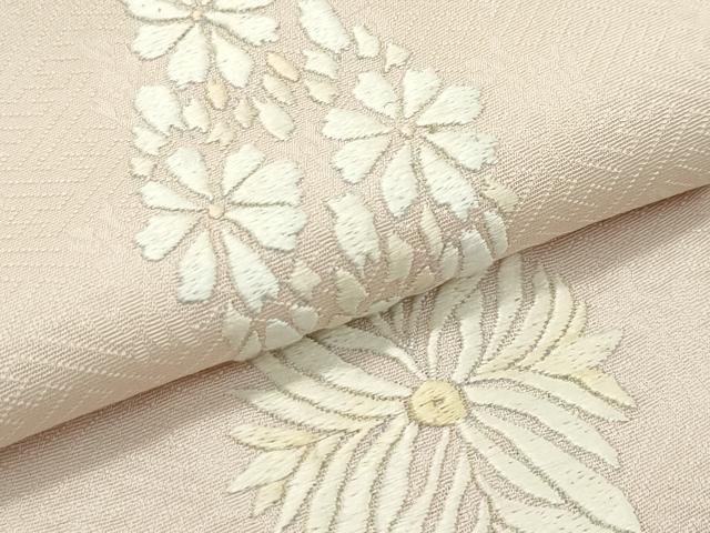 平和屋本店■極上 山口美術織物 皇室 伊勢神宮御用 西陣織 訪問着 総刺繍 菱花文 洗柿色地 逸品 CZAA2009s5