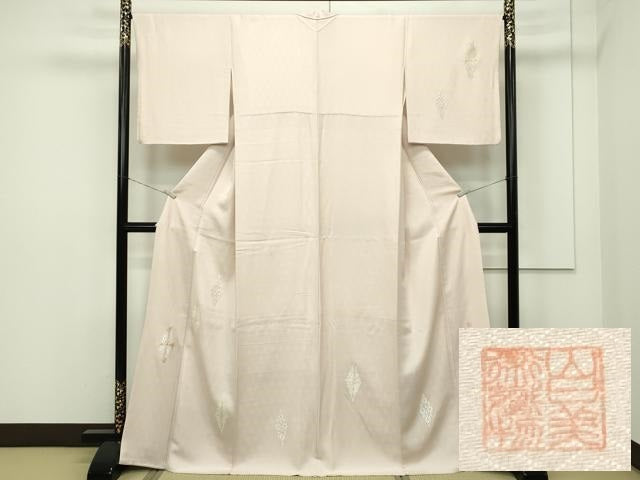 平和屋本店■極上 山口美術織物 皇室 伊勢神宮御用 西陣織 訪問着 総刺繍 菱花文 洗柿色地 逸品 CZAA2009s5