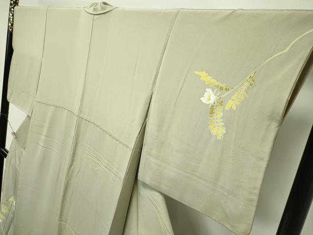 平和屋本店■極上 本加賀友禅作家 由水煌人 訪問着 草花文 枯色地 証紙付き 逸品 CZAA2010s5