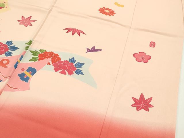 平和屋本店■極上 七五三 女の子 7歳 祝着 作家物 束ね熨斗宝尽くし花文 逸品 未使用 CZAA2080s5