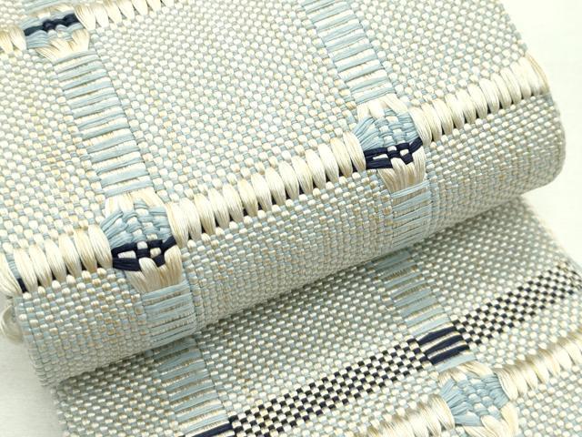 平和屋本店■極上 男性 角帯 宝来織 米沢 紙格子 近賀織物謹製 逸品 CZAA2084s5
