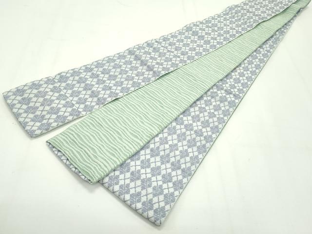平和屋本店●極上 男性 両面 角帯 菱 横段文 逸品 CZAA2092s5