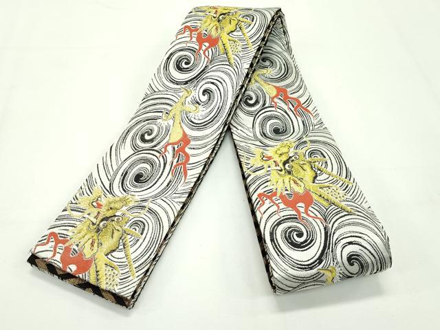 平和屋本店■極上 男性 両面 角帯 龍 金糸 逸品 CZAA2100s5