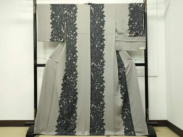 平和屋本店■極上 キモノデザイナー 斉藤上太郎 訪問着 草花文 反端付き 逸品 CZAA2240s5