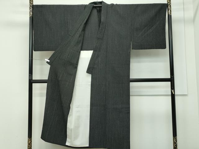 平和屋本店▽極上 男性 結城紬 もめんちぢみ 単衣 結城屋謹製 証紙付き 逸品 CZAA2245s5