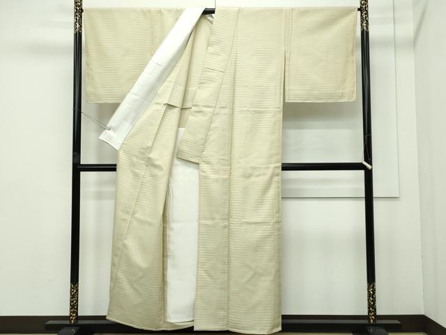平和屋本店■極上 本塩沢 やまだ織 単衣 桑原タツノ作 証紙付き 逸品 未使用 CZAA2273s5