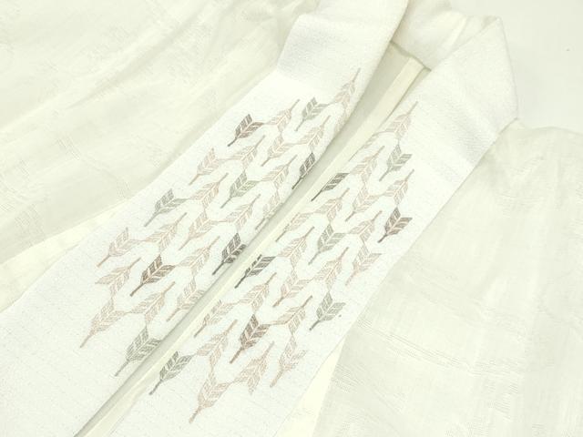 平和屋本店*極上 夏物 紗紬・長襦袢セット 格子柄 やまと誂製 半衿刺繍 逸品 CZAA2297s5