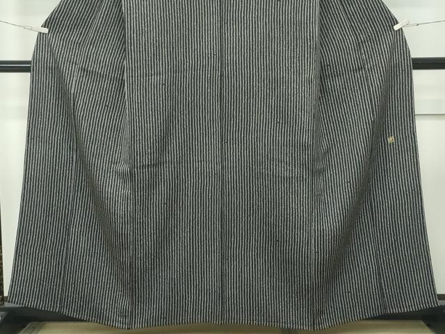 平和屋本店▽極上 池田重子コレクション 小紋 単衣 鹿の子間道 黒地 逸品 未使用 CZAA2299s5