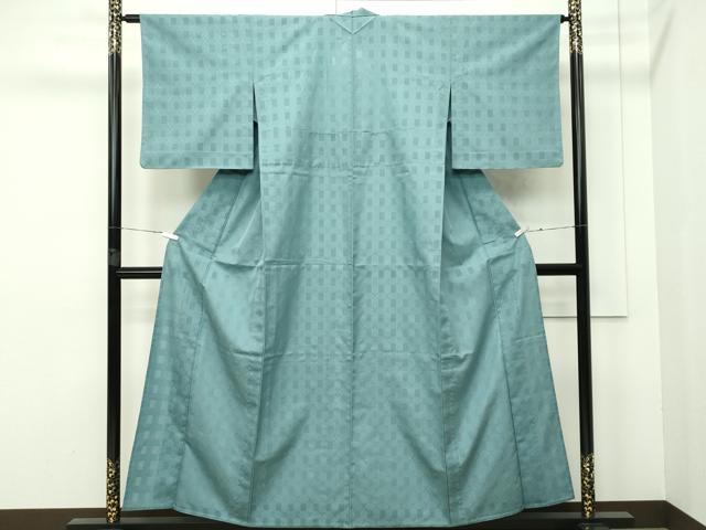 平和屋本店■希少 沖縄県最高級織物 夏物 首里花倉織 首里織 花織・絽織・紗織 青山みとも 錆浅葱色 逸品 CZAA2309s5