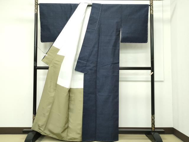 平和屋本店●極上 本場結城紬 重要無形文化財 杢 証紙付き 逸品 未使用 CZAA2314s5
