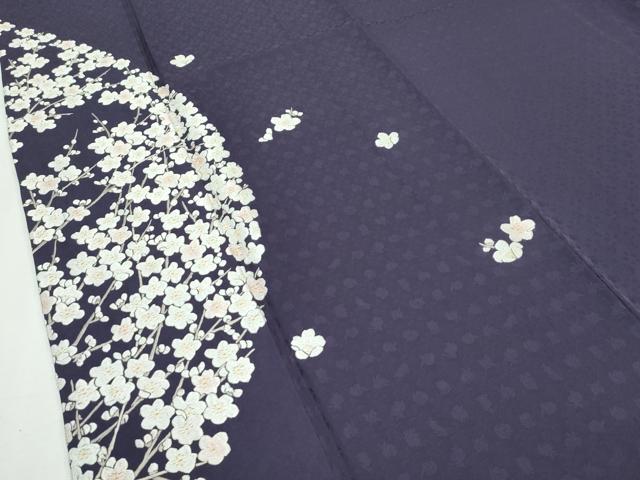 平和屋本店■極上 山口美術織物 皇室 伊勢神宮御用 西陣織 訪問着 総刺繍 錦繍 枝花文 金糸 滅紫色地 冊子付 逸品 CZAA2358s5