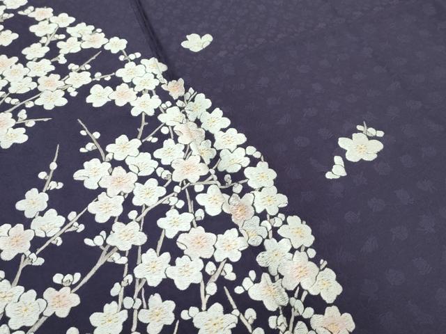 平和屋本店■極上 山口美術織物 皇室 伊勢神宮御用 西陣織 訪問着 総刺繍 錦繍 枝花文 金糸 滅紫色地 冊子付 逸品 CZAA2358s5