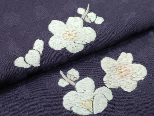 平和屋本店■極上 山口美術織物 皇室 伊勢神宮御用 西陣織 訪問着 総刺繍 錦繍 枝花文 金糸 滅紫色地 冊子付 逸品 CZAA2358s5