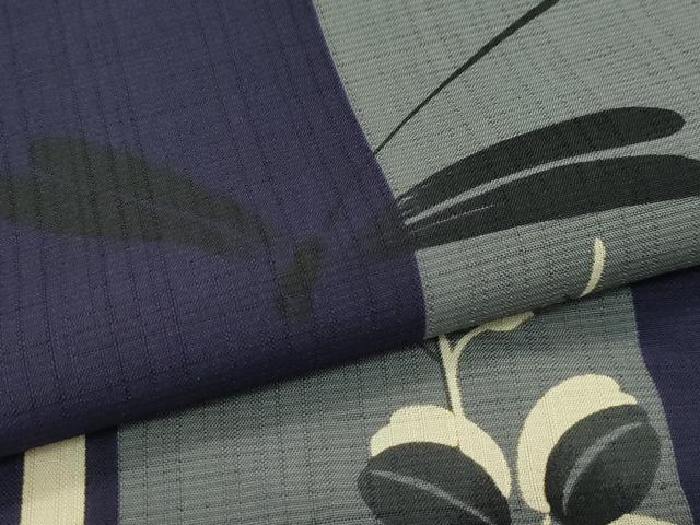 平和屋本店■極上 夏物 撫松庵 小紋・浴衣兼用 草花間道 セオアルファ 洗える着物 逸品 CZAA2389s5