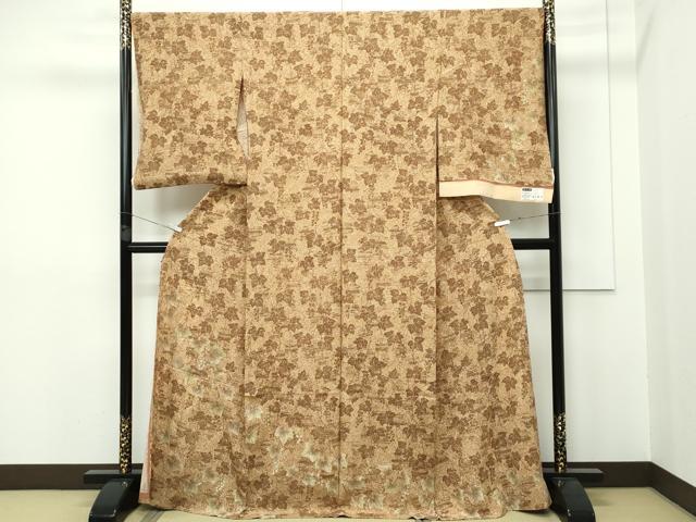 平和屋本店■極上 京の名門 友禅 染の北川 訪問着 仮絵羽 刺繍 葡萄蔦の葉文 たたき染め 逸品 未使用 CZAA2392s5