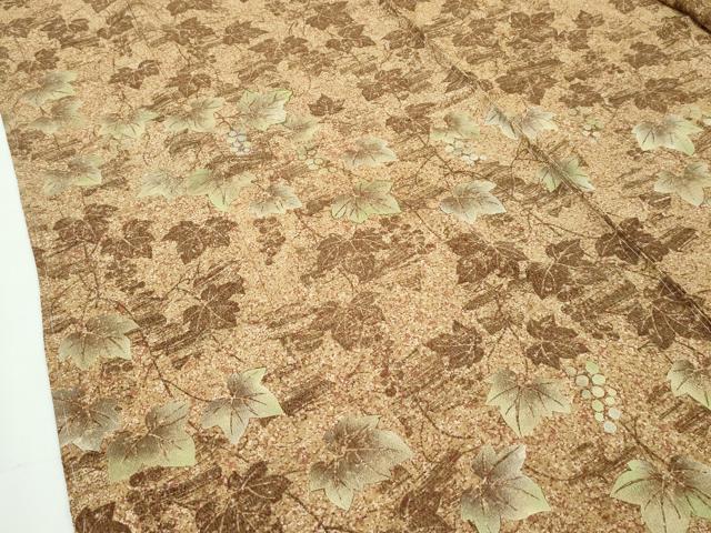 平和屋本店■極上 京の名門 友禅 染の北川 訪問着 仮絵羽 刺繍 葡萄蔦の葉文 たたき染め 逸品 未使用 CZAA2392s5