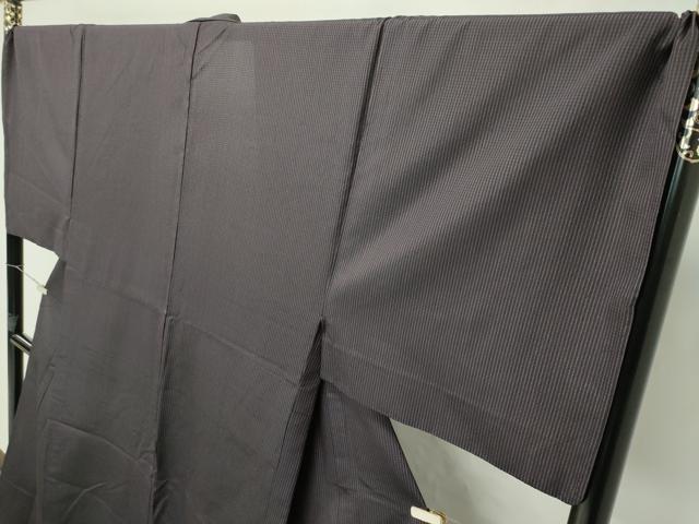 平和屋本店▽極上 男性 キングサイズ お召 単衣 縞 逸品 CZAA2420s5